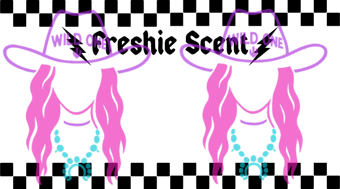 Freshie Scent Checkered 2.25"x 1.25" Thermal Label (qty 100)