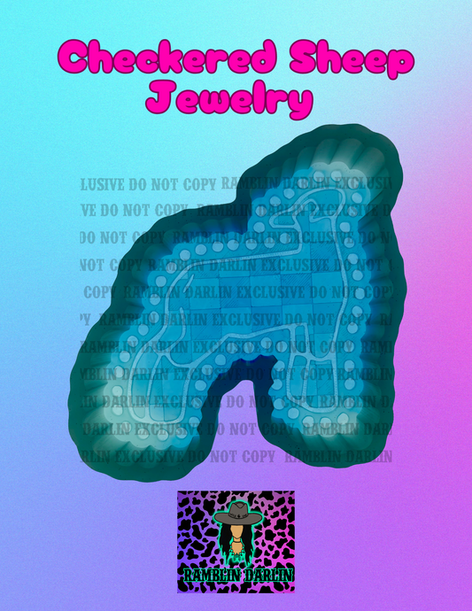Checkered Sheep Jewelry Mold ©️