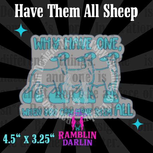 Have Them All Sheep Mold