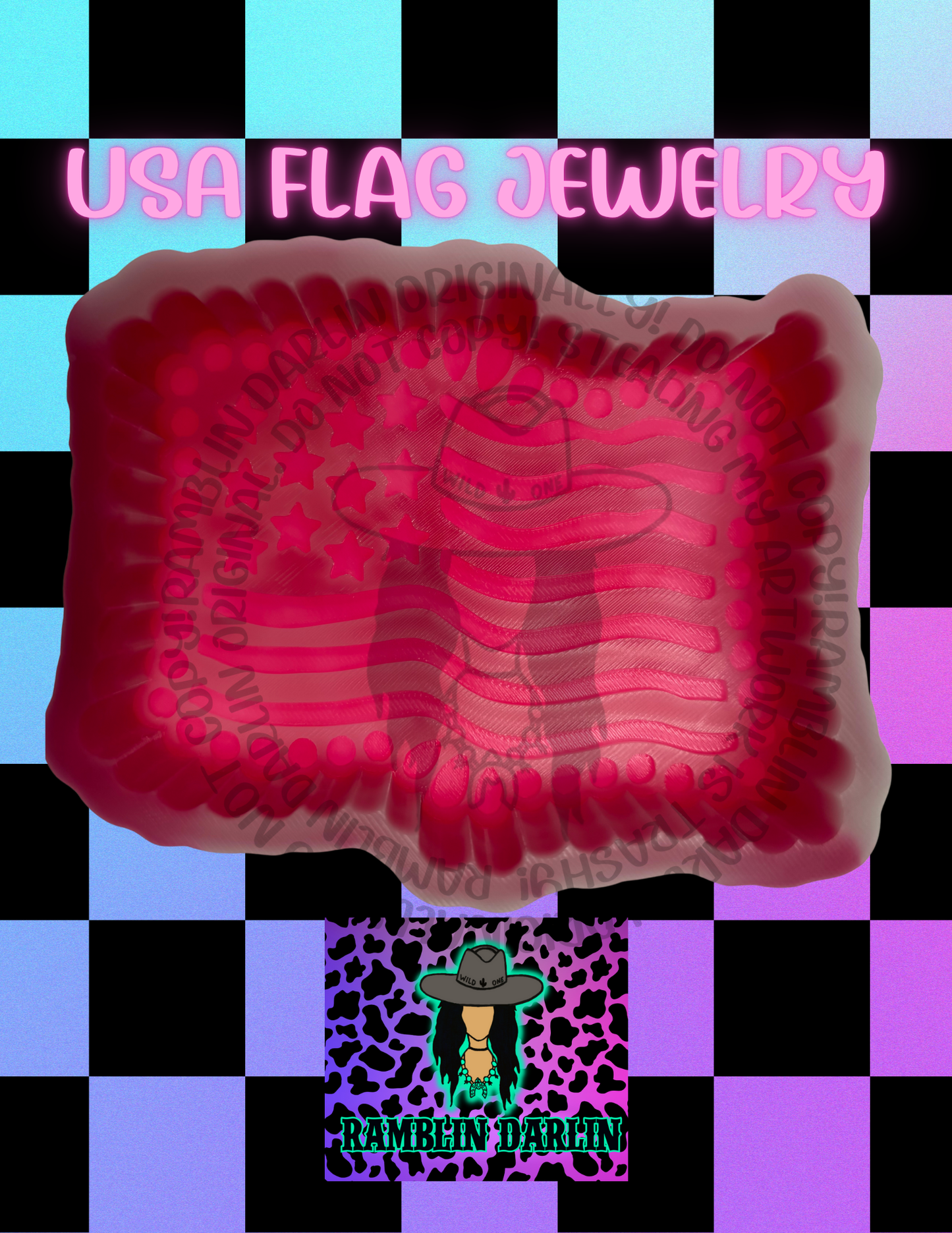 USA Flag Jewelry Mold ©️