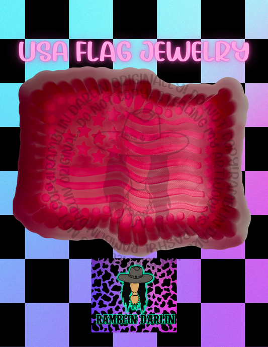 USA Flag Jewelry Mold ©️