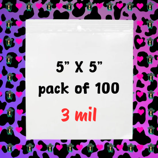 5x5 Polypropylene Bags 3 mil (100 pk)