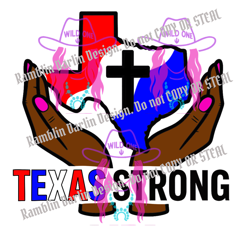 Texas Strong PNG file (colored in 2)