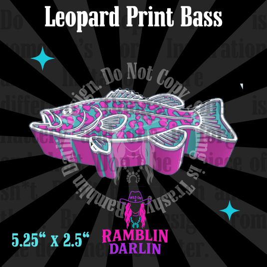 Leopard Print Bass Mold