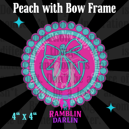 Peach with Bow Frame Mold