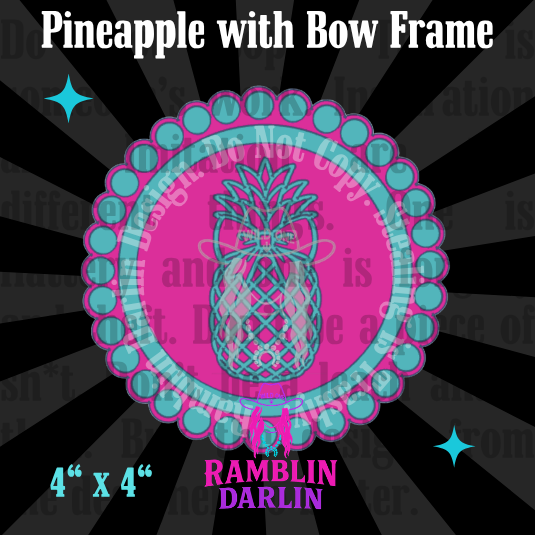 Pineapple with Bow Frame Mold