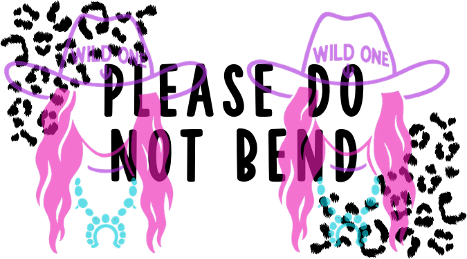 Please Do Not Bend Leopard Print 2.25"x 1.25" Thermal Label (qty 100)