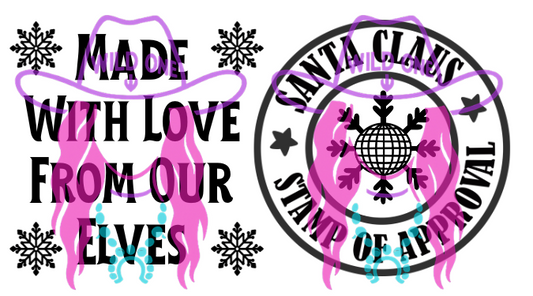 Santa Approved PNG file For Thermal Labels (2.25" x 1.25")