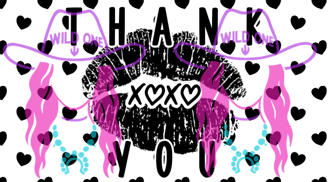 Thank You Heart Print 2.25"x 1.25" Thermal Label (qty 100)