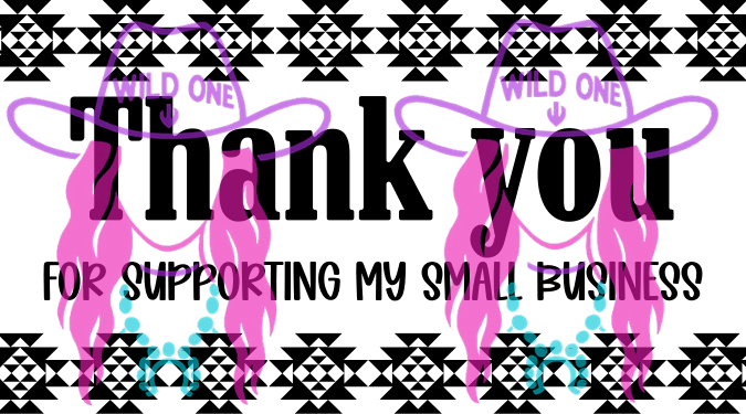 Thank You Aztec Print Border 2.25"x 1.25" Thermal Label (qty 100)