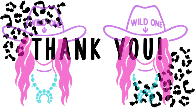 Thank You Leopard Print Corners 2.25"x 1.25" Thermal Label (qty 100)