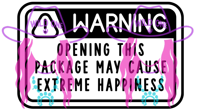 Warning Extreme Happiness 2.25"x 1.25" Thermal Label (qty 100)
