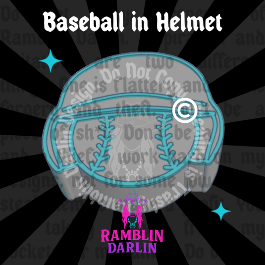 Baseball in Helmet Mold ©️