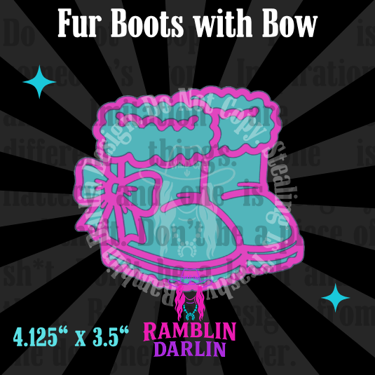 Fur Boots with Bow Mold