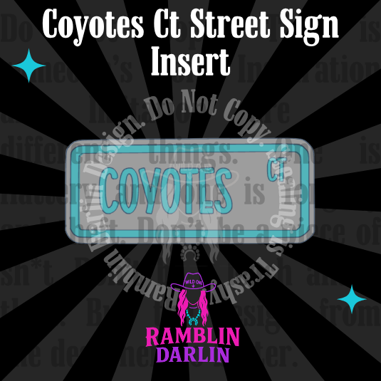 Street Sign Insert Mold