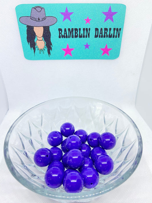Purple Bubblegum Beads (10 per pack)
