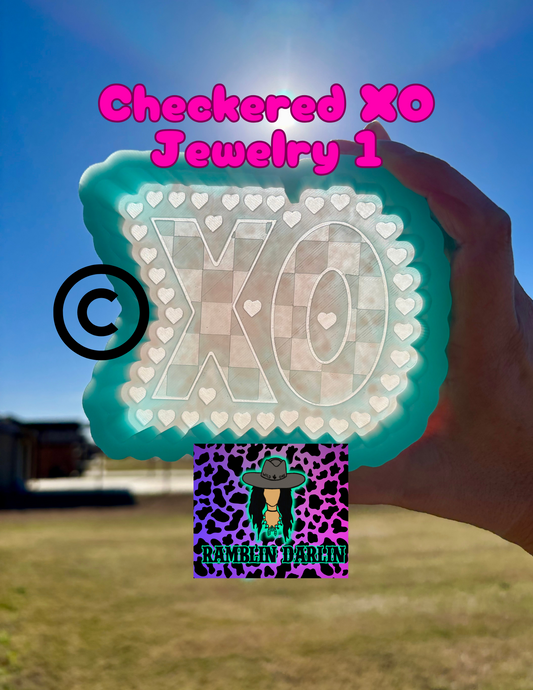 Checkered XO Jewelry 1 Mold ©️