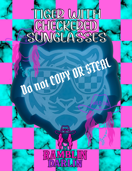 Tiger in Checkered Sunglasses Mold