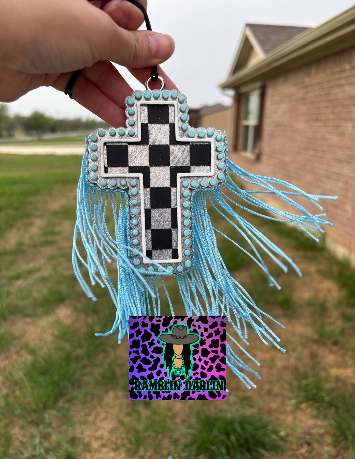Checkered Cross Jewelry Mold ©️