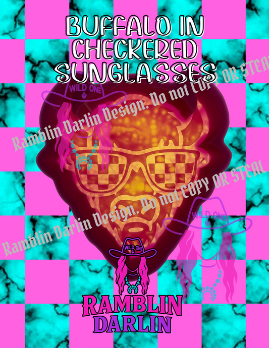 Buffalo in Checkered Sunglasses Mold