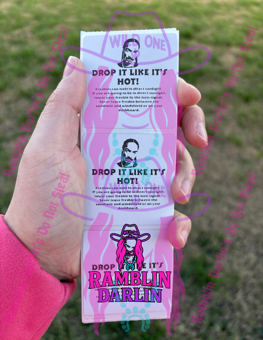 Drop it like it's Hot Extreme Heat Warning 2"x 2" Square Thermal Label (qty 100)