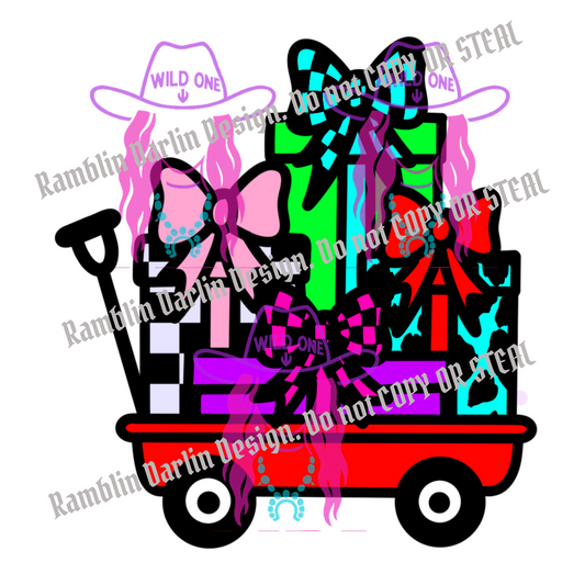 Wagon Full of Presents PNG file