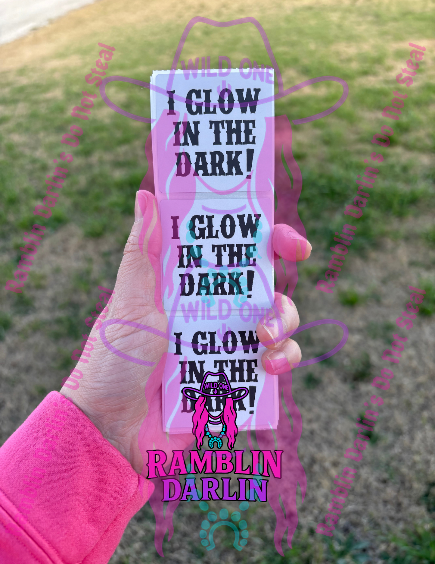 I Glow in the Dark 2"x 2" Square Thermal Label (qty 100)