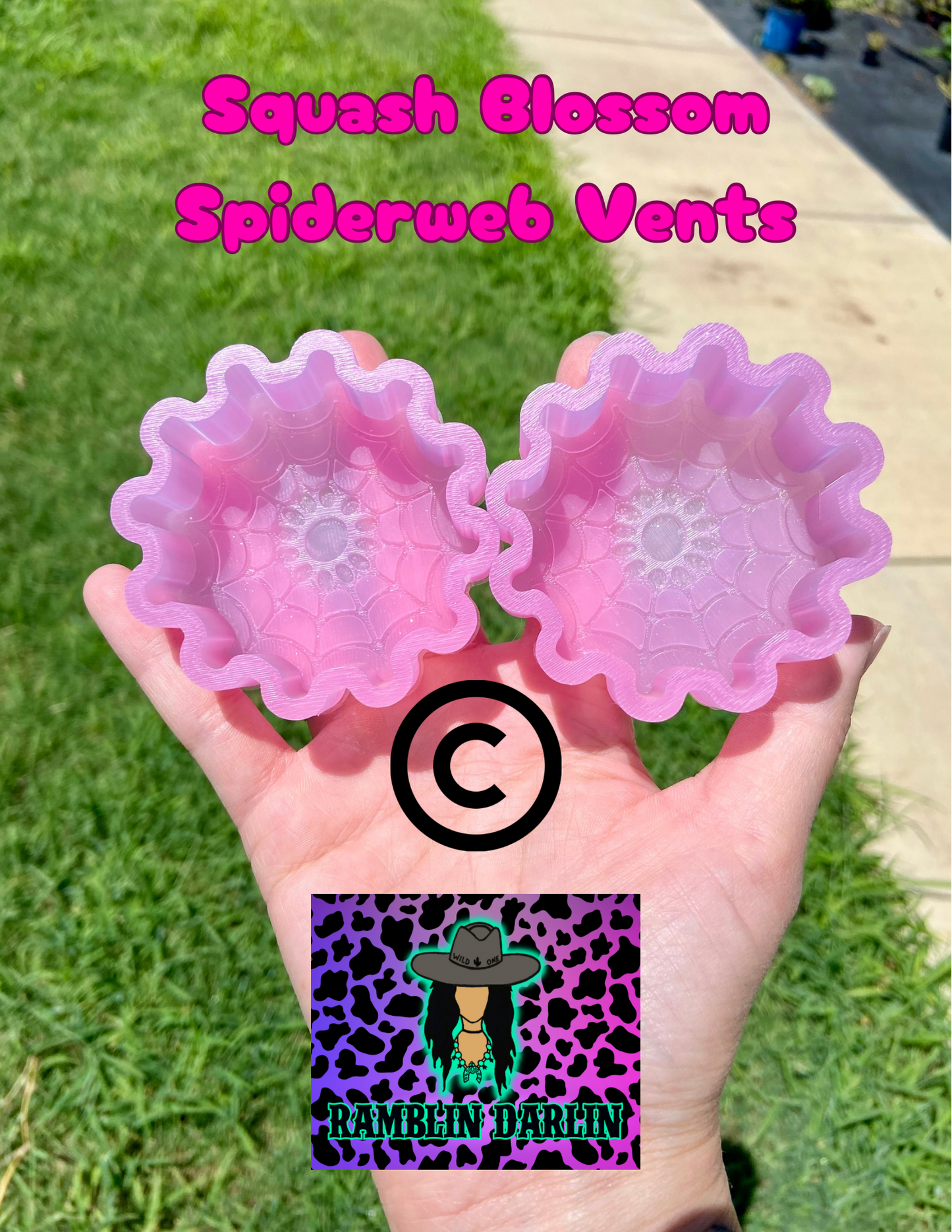 Squash Blossom Spiderweb Vent Mold (2 pk) ©️