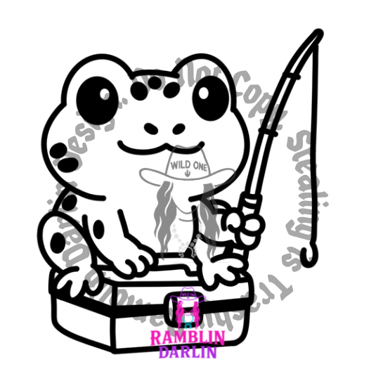 Fishing Frog PNG file