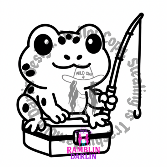 Fishing Frog PNG file