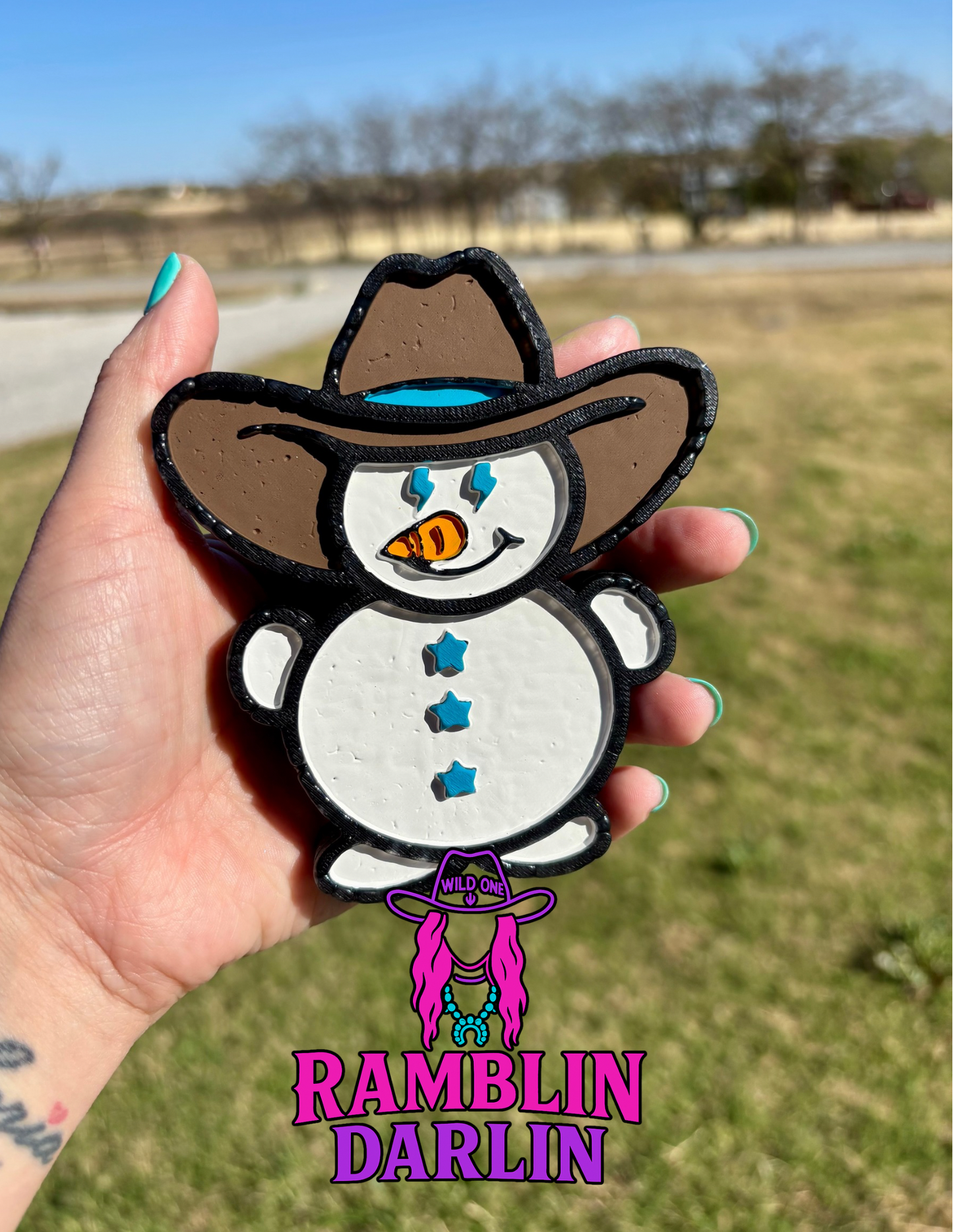 Cowboy Snowman Mold