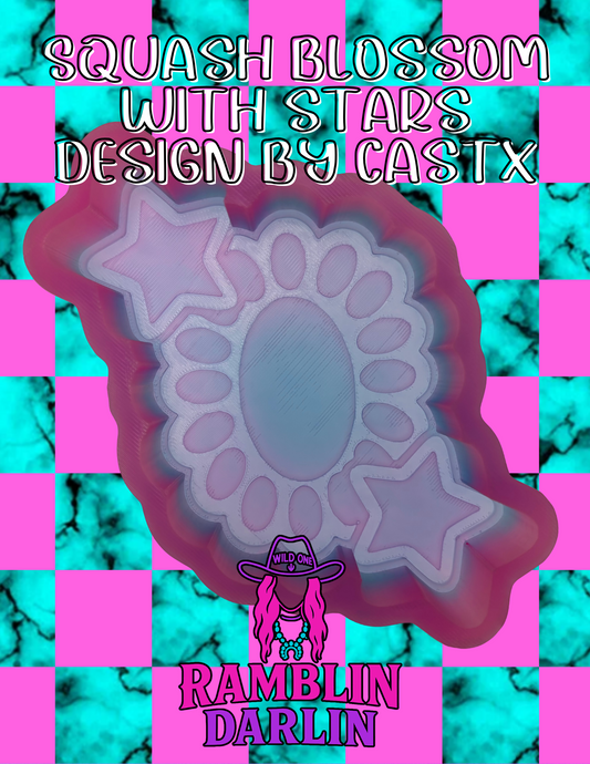 Squash Blossom with Stars Mold