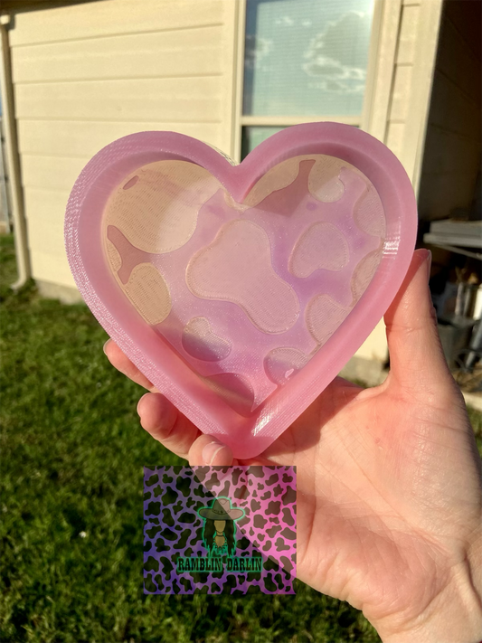 Cow Print Heart Mold