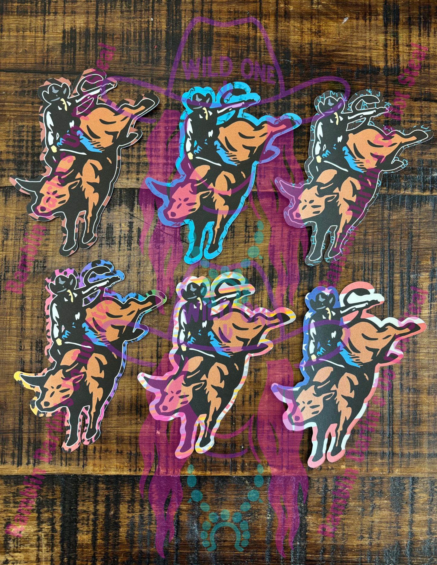 Bull Rider on Bull Cardstock (10pk)