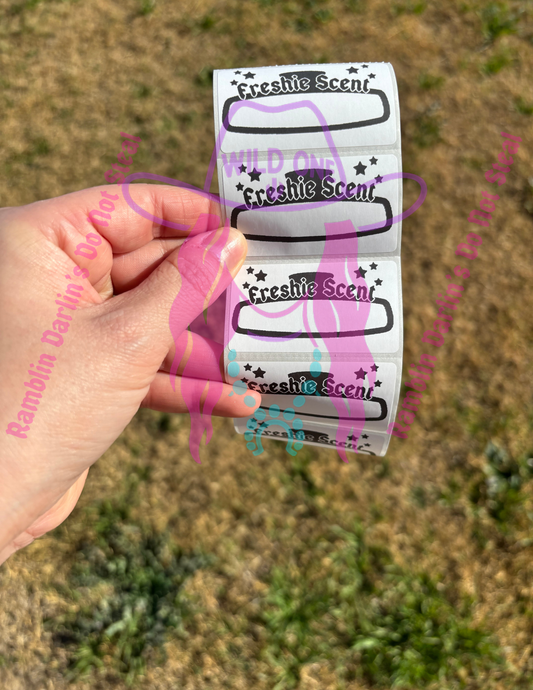 Freshie Scent Mirror 2.25"x 1.25" Thermal Label (qty 100)