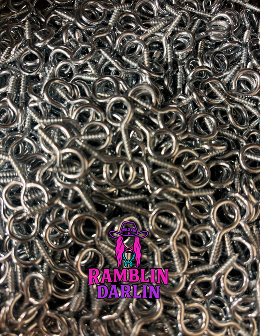 1 inch Silver Eye Screws (10 pk)