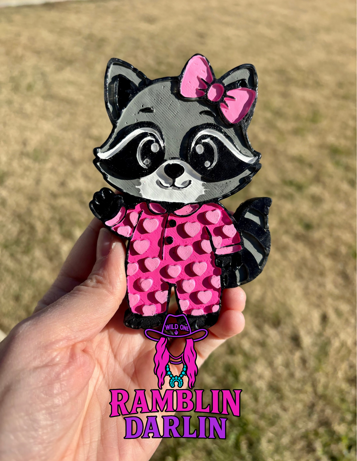 Heart PJs Raccoon Mold