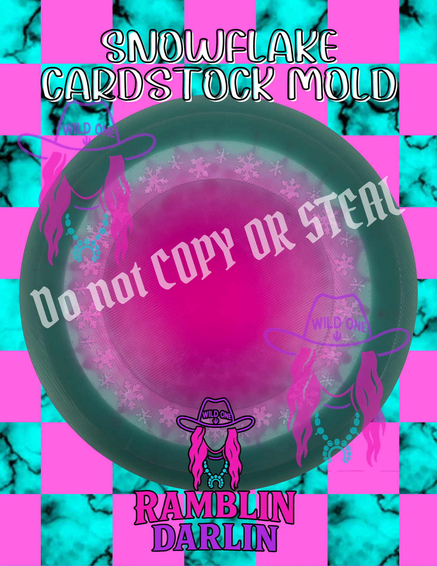 Snowflake Cardstock Round Mold