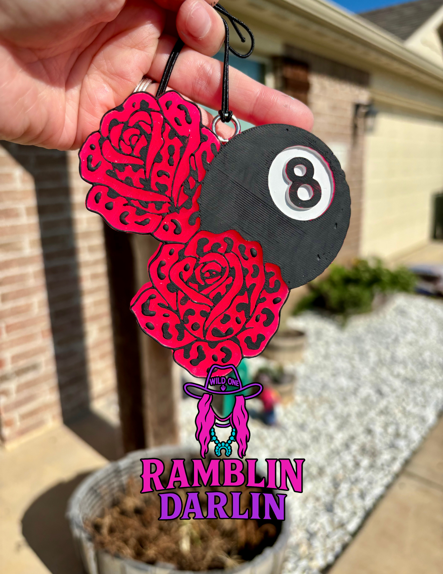 Leopard Print Roses and 8 Ball Mold