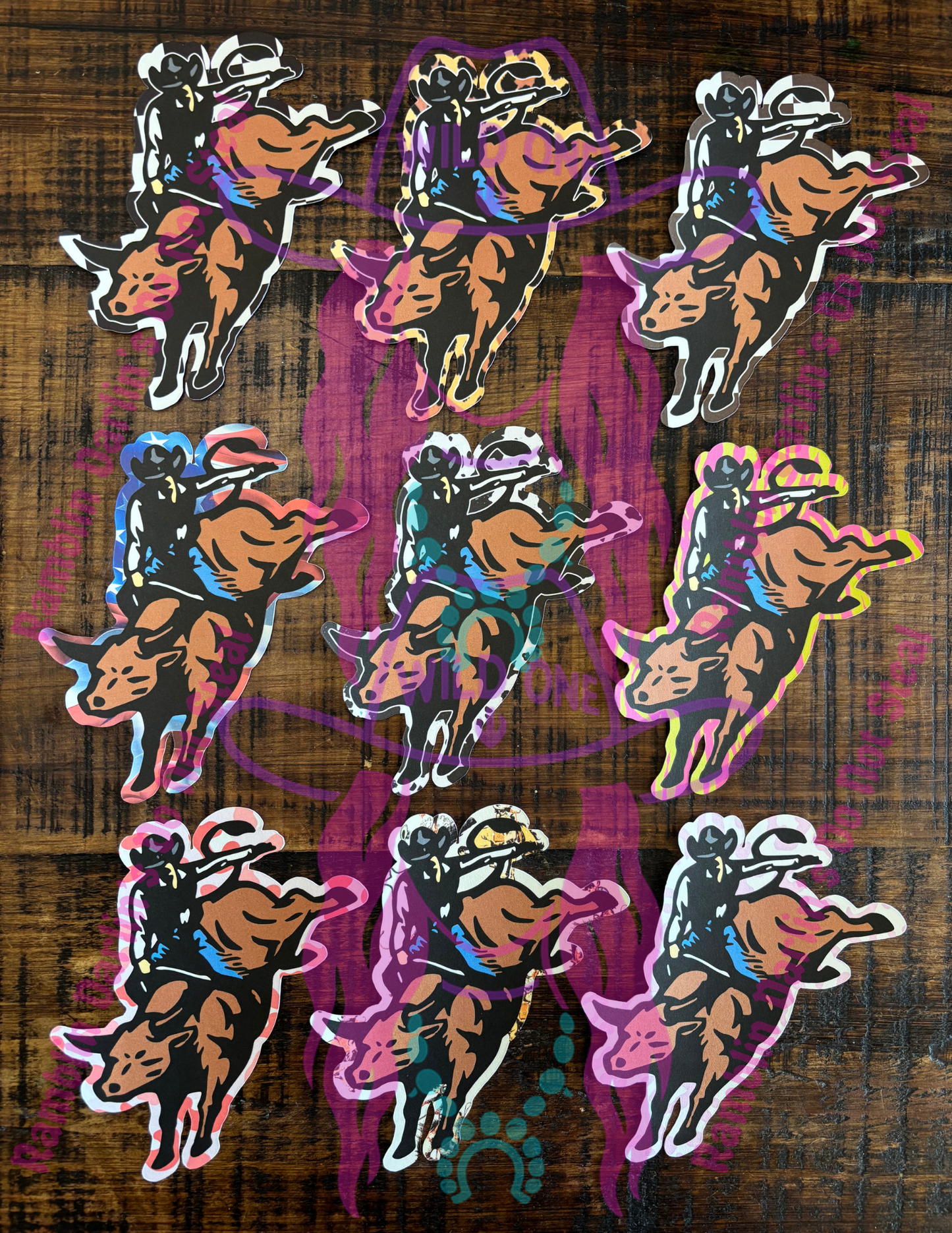 Bull Rider on Bull Cardstock (10pk)