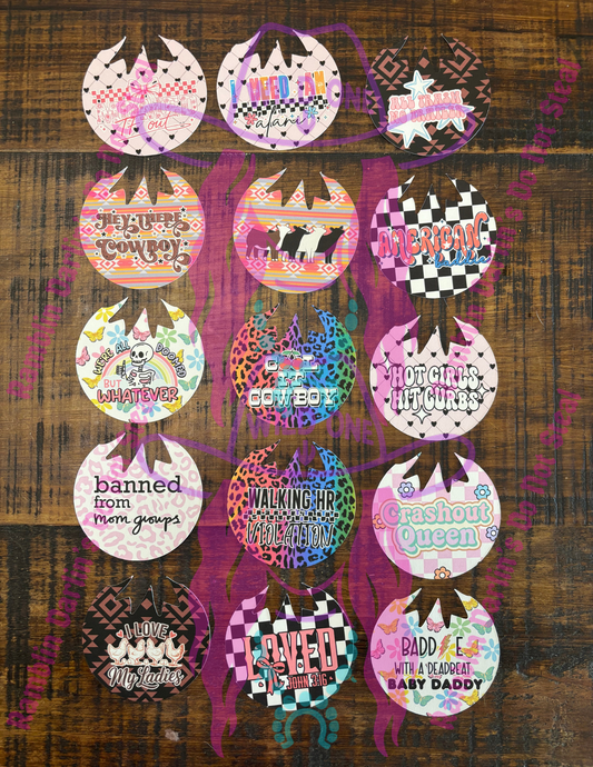 Circle Frame with Bow Cardstock Random (10pk)