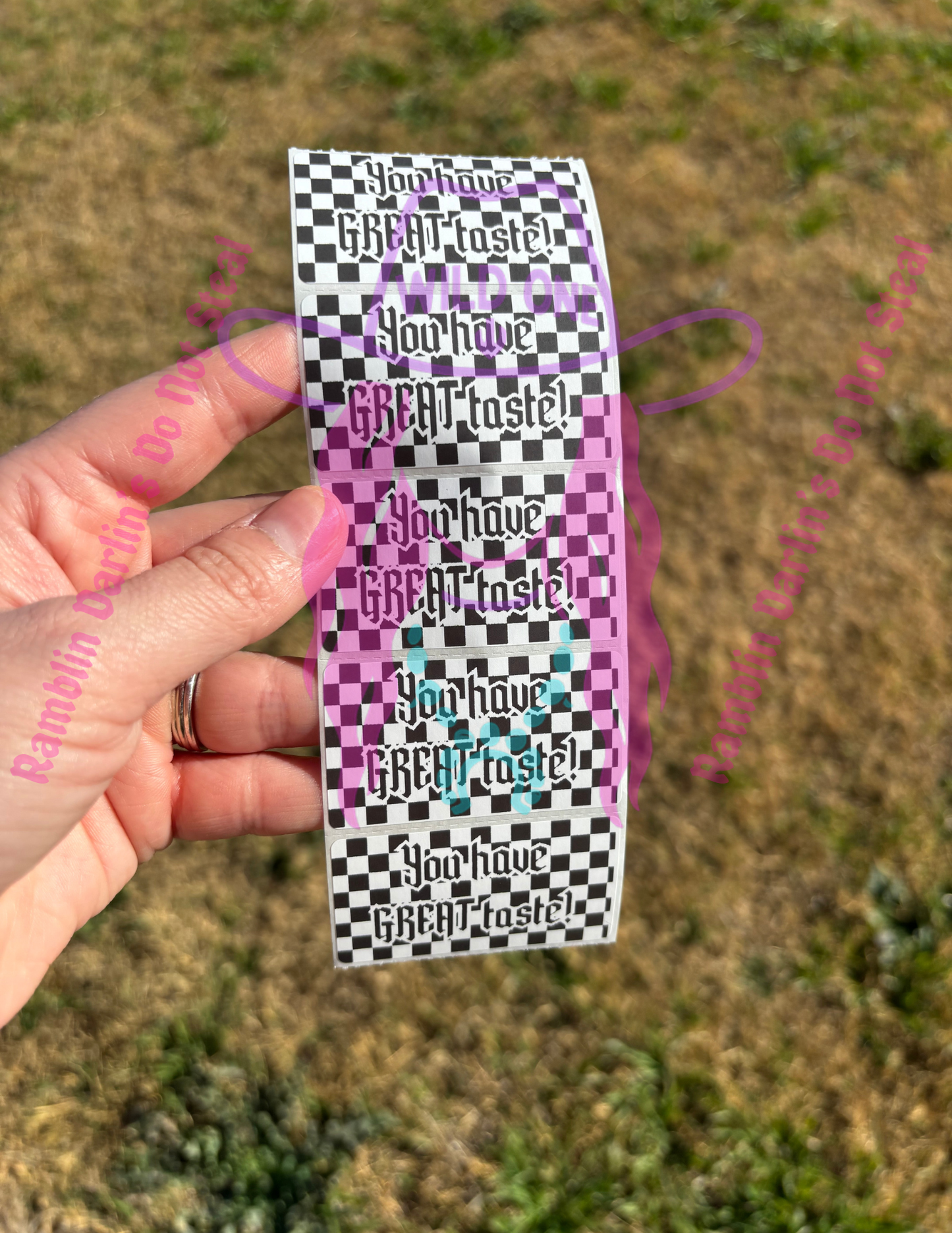 You Have Great Taste 2.25"x 1.25" Thermal Label (qty 100)