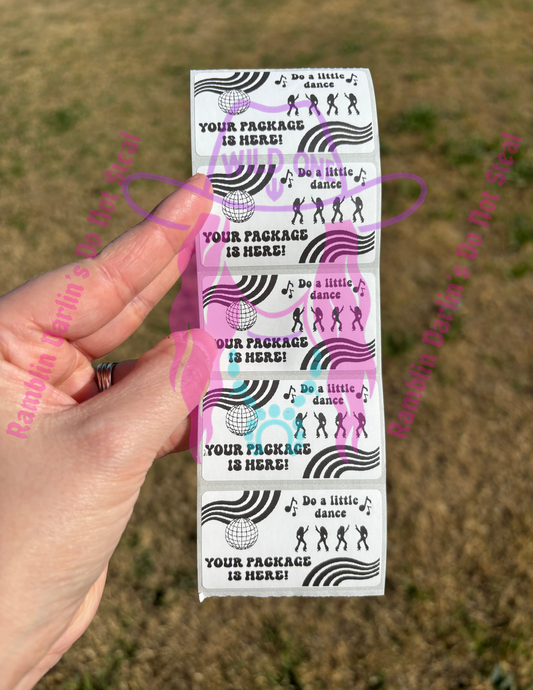 Do a Little Dance 2.25"x 1.25" Thermal Label (qty 100)