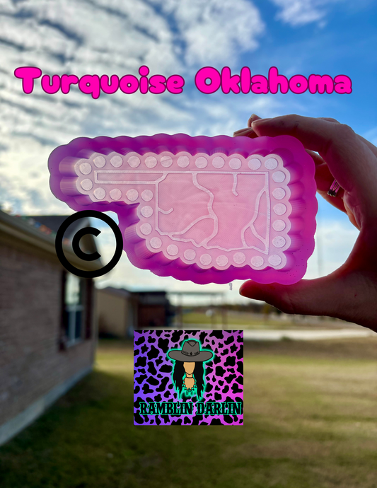 Turquoise Oklahoma Jewelry Mold ©️