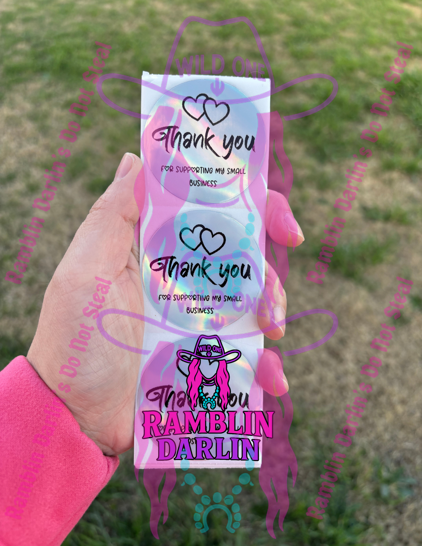 Thank You 2"x 2" Round Thermal Label (qty 100)