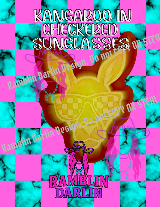Kangaroo in Checkered Sunglasses Mold