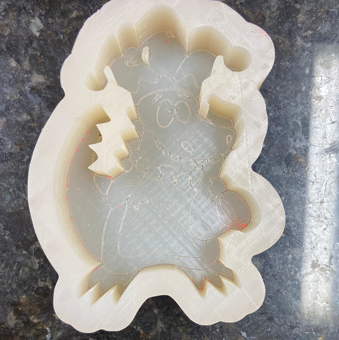 Mardi Gras Alligator destash mold