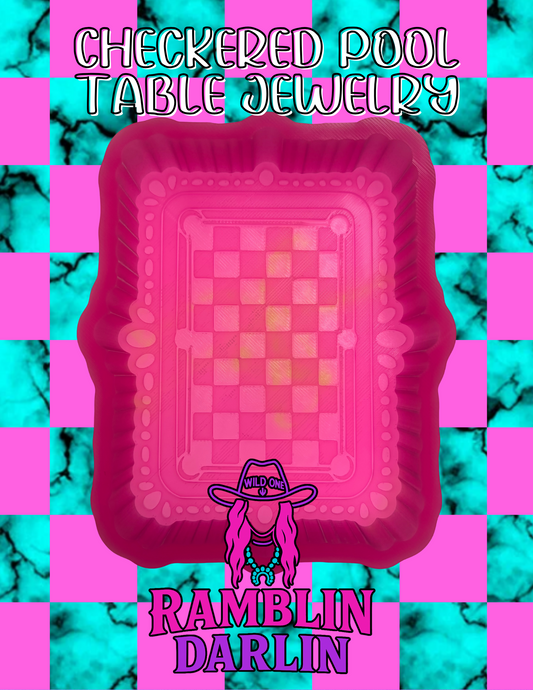 Checkered Pool Table Jewelry Mold ©️