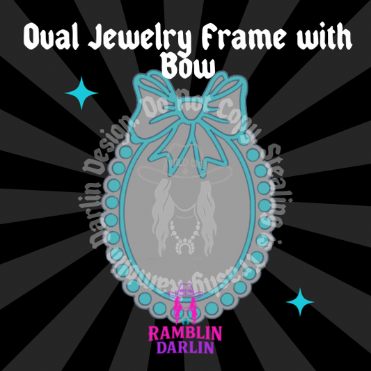 Oval Jewelry Frame with Bow Mold