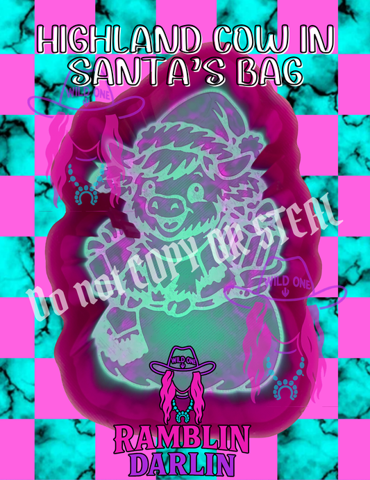 Highland Cow in Santa’s Bag Mold